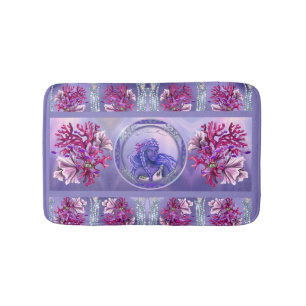 Tapis De Bain Mat de bain de sirène de mer pourpre