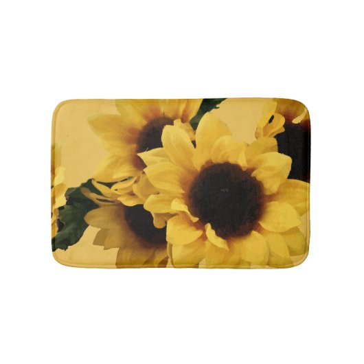 Tapis De Bain Mat de bain de tournesol jaune (Devant)