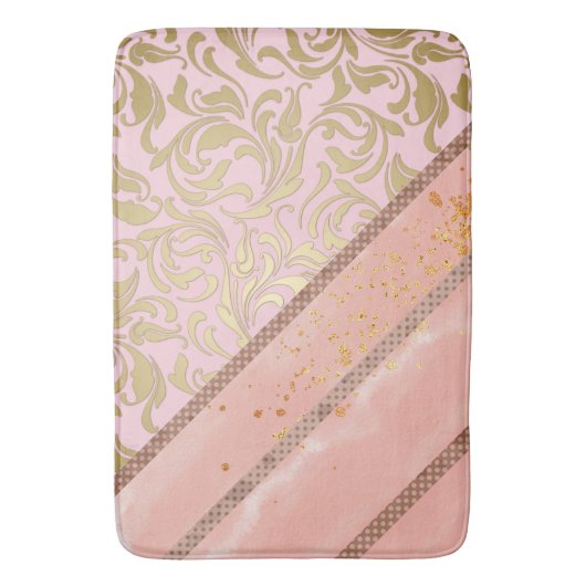 Tapis De Bain Mat de bain d'or rose (devant Vertical)
