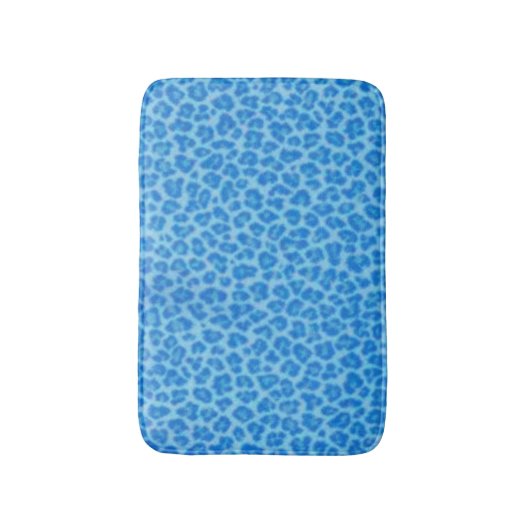 Tapis De Bain Mat de bain Empreinte de léopard bleu (Devant (Vertical))