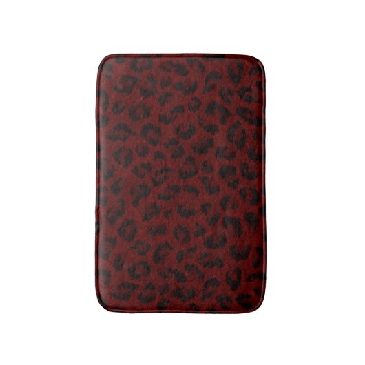 Tapis De Bain Mat de bain Empreinte de léopard rouge (Devant (Vertical))