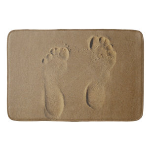 Tapis De Bain Mat de bain - Empreintes dans le sable