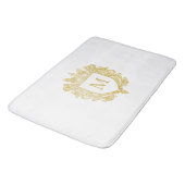 Tapis De Bain Mat de bain en crête d'or Monogramme (Angle)