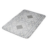 Tapis De Bain Mat de bain en diamant gris argenté (Angle)