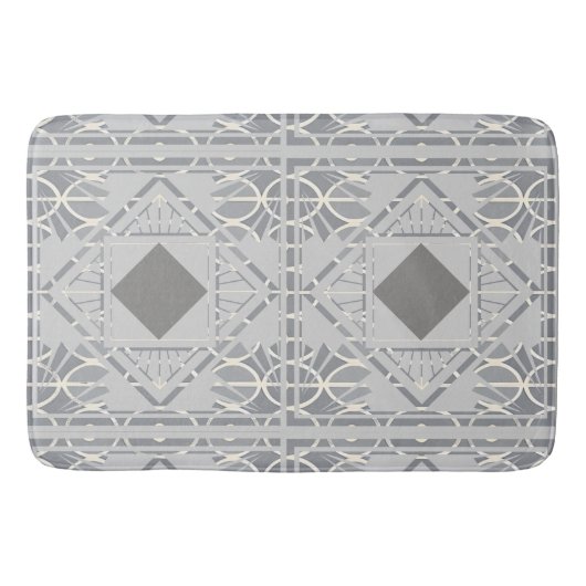 Tapis De Bain Mat de bain en diamant gris argenté (Devant)