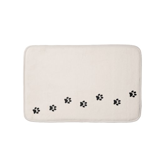 Tapis De Bain Mat de bain en ivoire Empreinte de patte de Kitty (Devant)