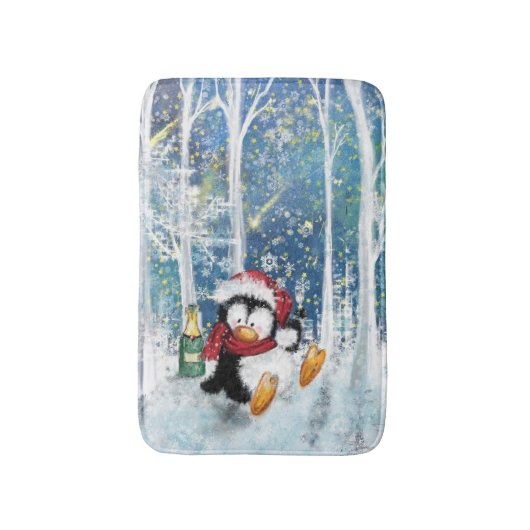 Tapis De Bain Mat de bain en pingouin de Noël (Devant (Vertical))