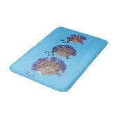 Tapis De Bain Mat de bain - Famille de poisson bleu et violet (Angle)