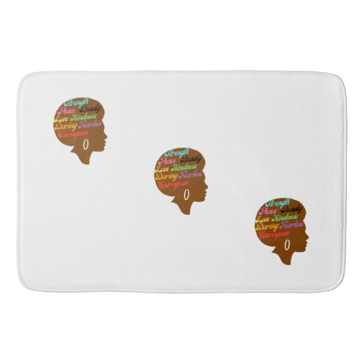 Tapis De Bain Mat de bain femme afro (Devant)