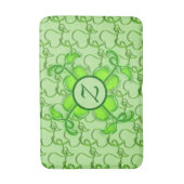 Tapis De Bain Mat de bain - Feuilles ivoire avec Monogramme (Devant (Vertical))