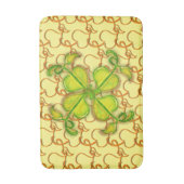 Tapis De Bain Mat de bain - Feuilles ivoiriens sur Jaune (Devant (Vertical))