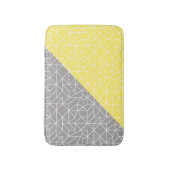 Tapis De Bain Mat de bain géométrique gris et jaune (Devant (Vertical))