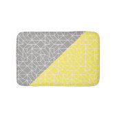 Tapis De Bain Mat de bain géométrique gris et jaune (Devant)