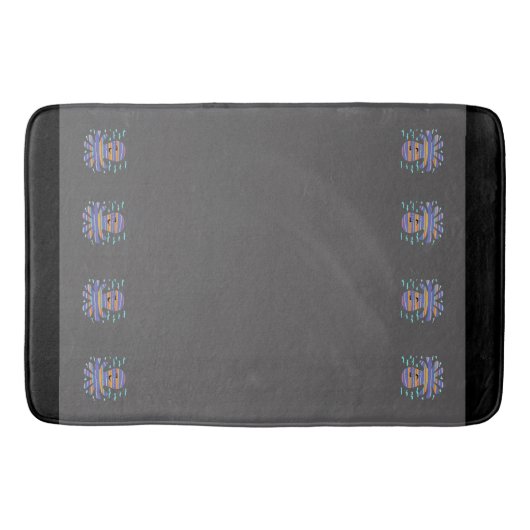 Tapis De Bain Mat de bain gris octopus souriant (Devant)