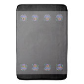 Tapis De Bain Mat de bain gris octopus souriant (devant Vertical)