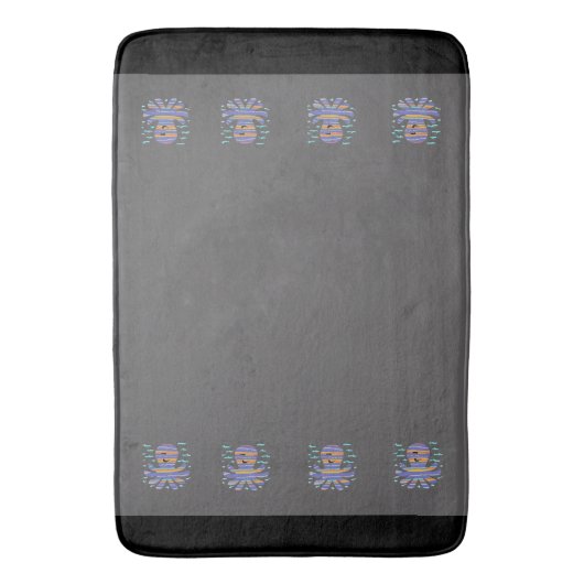 Tapis De Bain Mat de bain gris octopus souriant (devant Vertical)