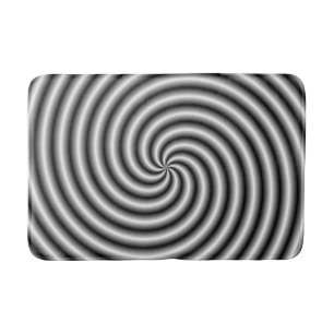 Tapis De Bain Mat de bain Le tourbillon en noir et blanc
