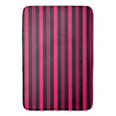 Tapis De Bain Mat de bain Magenta et Black Stripes (devant Vertical)