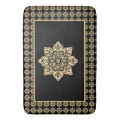 Tapis De Bain Mat de bain, médaillons d'or sur noir (devant Vertical)