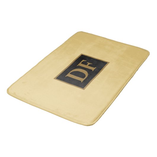 Tapis De Bain Mat de bain Monogramme Champagne (Angle)