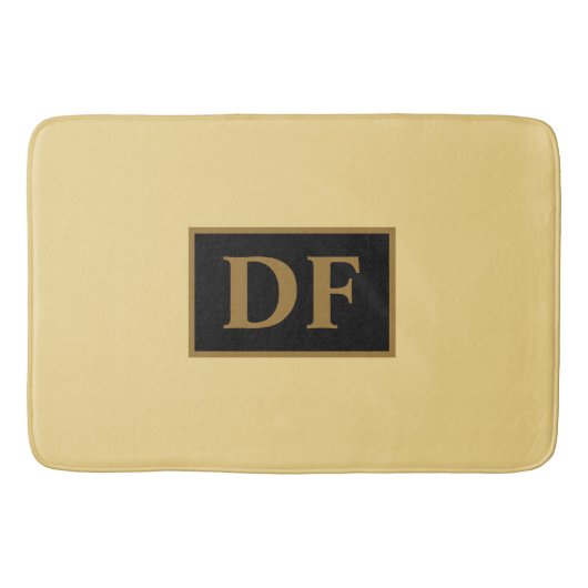 Tapis De Bain Mat de bain Monogramme Champagne (Devant)