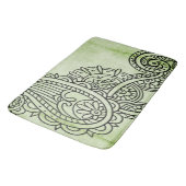 Tapis De Bain Mat de bain Motif Mehndi Vert (Angle)