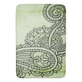Tapis De Bain Mat de bain Motif Mehndi Vert (devant Vertical)