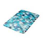 Tapis De Bain Mat de bain Motif moderne bleu Abstrait (Angle)