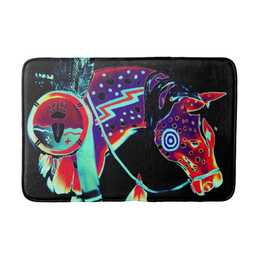 Tapis De Bain Mat de bain moyen avec conception "Pony Peint" (Devant)