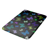 Tapis De Bain Mat de bain/Noir avec papillons (Angle)
