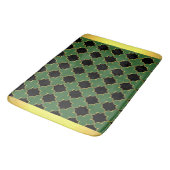 Tapis De Bain Mat de bain noir vert et or (Angle)