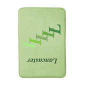 Tapis De Bain Mat de bain - Nom vert et initiales (Devant (Vertical))