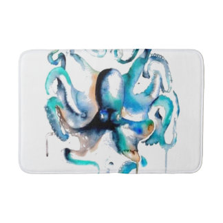 Tapis De Bain Mat de bain octopus aquarelle