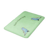 Tapis De Bain Mat de bain - Oiseaux bleus (Angle)