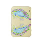 Tapis De Bain Mat de bain / Oiseaux bleus (Devant (Vertical))
