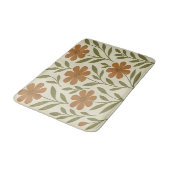 Tapis De Bain Mat de bain Orange Fleurs (Angle)