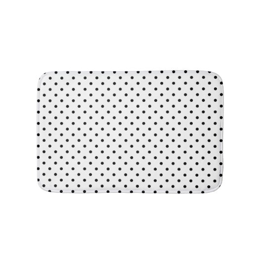 Tapis De Bain Mat de bain Pois blanc/noir (Devant)