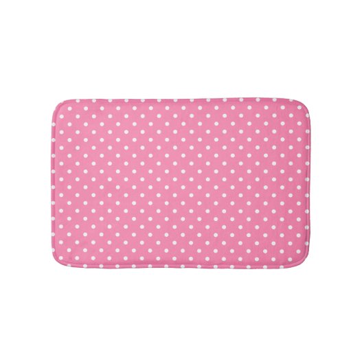 Tapis De Bain Mat de bain Pois rose (Devant)