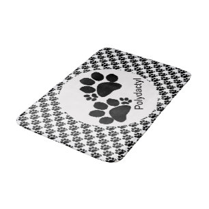 Tapis De Bain Mat de bain - Polydactyl Empreintes de pattes