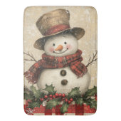 Tapis De Bain Mat de bain Retro Snowman (devant Vertical)