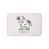 Tapis De Bain Mat de bain rose avec une jolie vache (Devant)