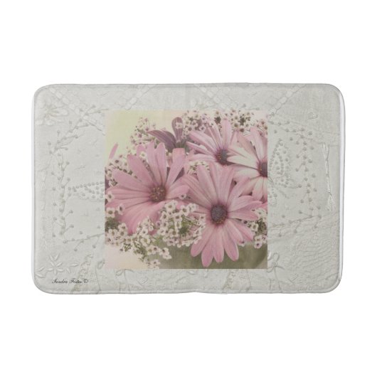 Tapis De Bain Mat de bain rose ostéospernum (Devant)