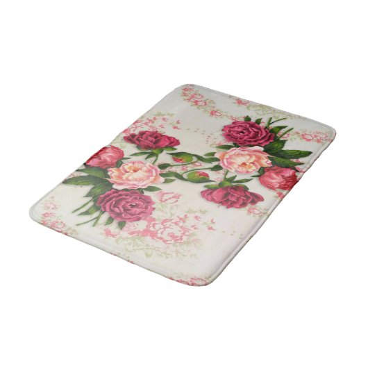 Tapis De Bain Mat de bain rose Roses (Angle)