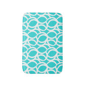 Tapis De Bain Mat de bain Turquoise et blanc Abstrait moderne (Devant (Vertical))