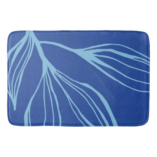 Tapis De Bain Mat de bain turquoise et bleu Abstrait Marine (Devant)