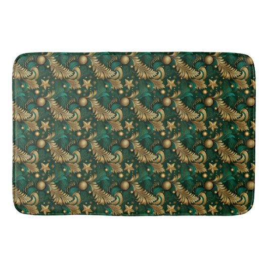 Tapis De Bain Mat de bain vert et or (Devant)