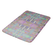 Tapis De Bain Mat de bain vert violet rose géométrique (Angle)