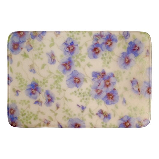 Tapis De Bain Mat de bain violet fleur sauvage (Devant)