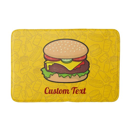 Tapis De Bain Mat de salle de bain Cheeseburger (Devant)