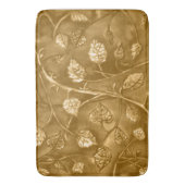 Tapis De Bain mat feuille ondulé bronzé doré (devant Vertical)